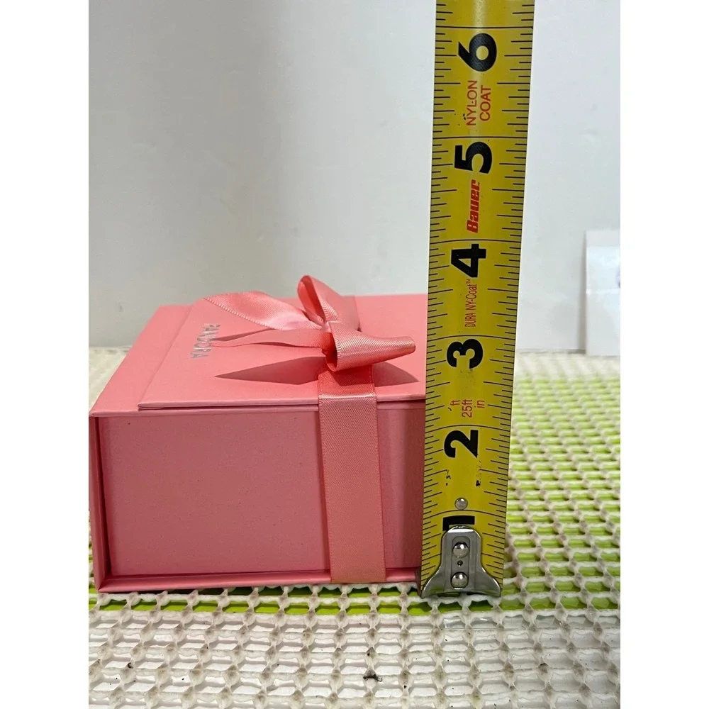 Pandora Pink Jewelry Gift Box w/ Ribbon Bow & Small White Inner Box